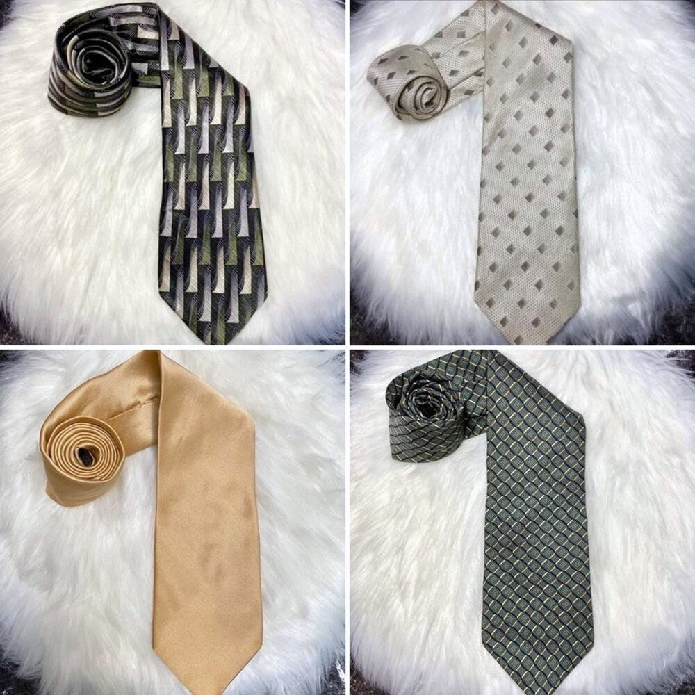 Vintage Silk Nautica, Bergamo, Giorgio Moreschi, Van Heusen Ties Bundle/Set of 4